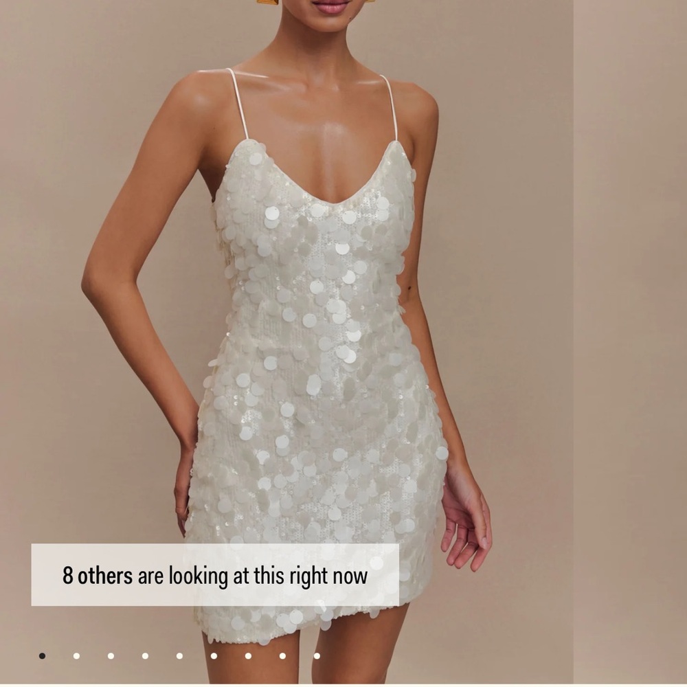 Meshki White Sequin Dress